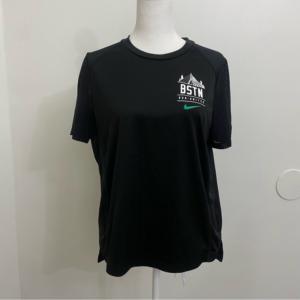 Nike - Black Boston Running Short Sleeve Tee